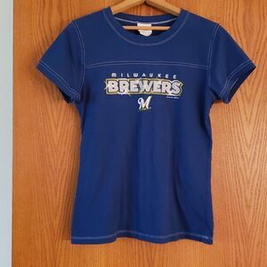 EUC Ladies Milwaukee Brewers Blingy T-Shirt Sz L